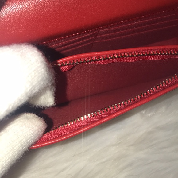 VALENTINO ORLANDI RED CINCHED 2 WAY PURSE - Picture 9 of 15